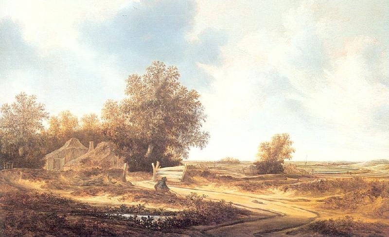 Moscher, Jacob van Dune Landscape with Farmhouse oil painting picture